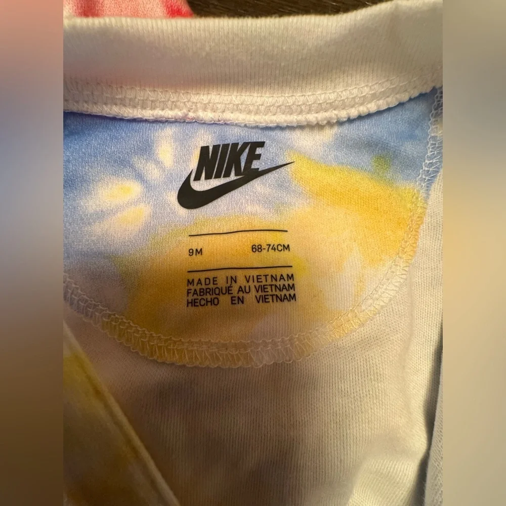 Nike baby's boys tie-dye footed coverall.